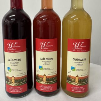 Drei Winzerglühweine weiß - rose - rot im Set